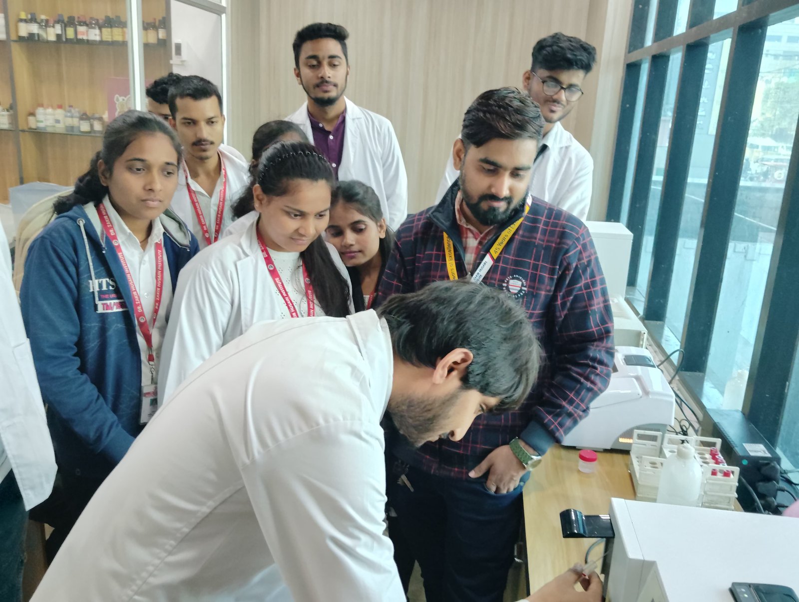 Student is Performing Electrolyte Test